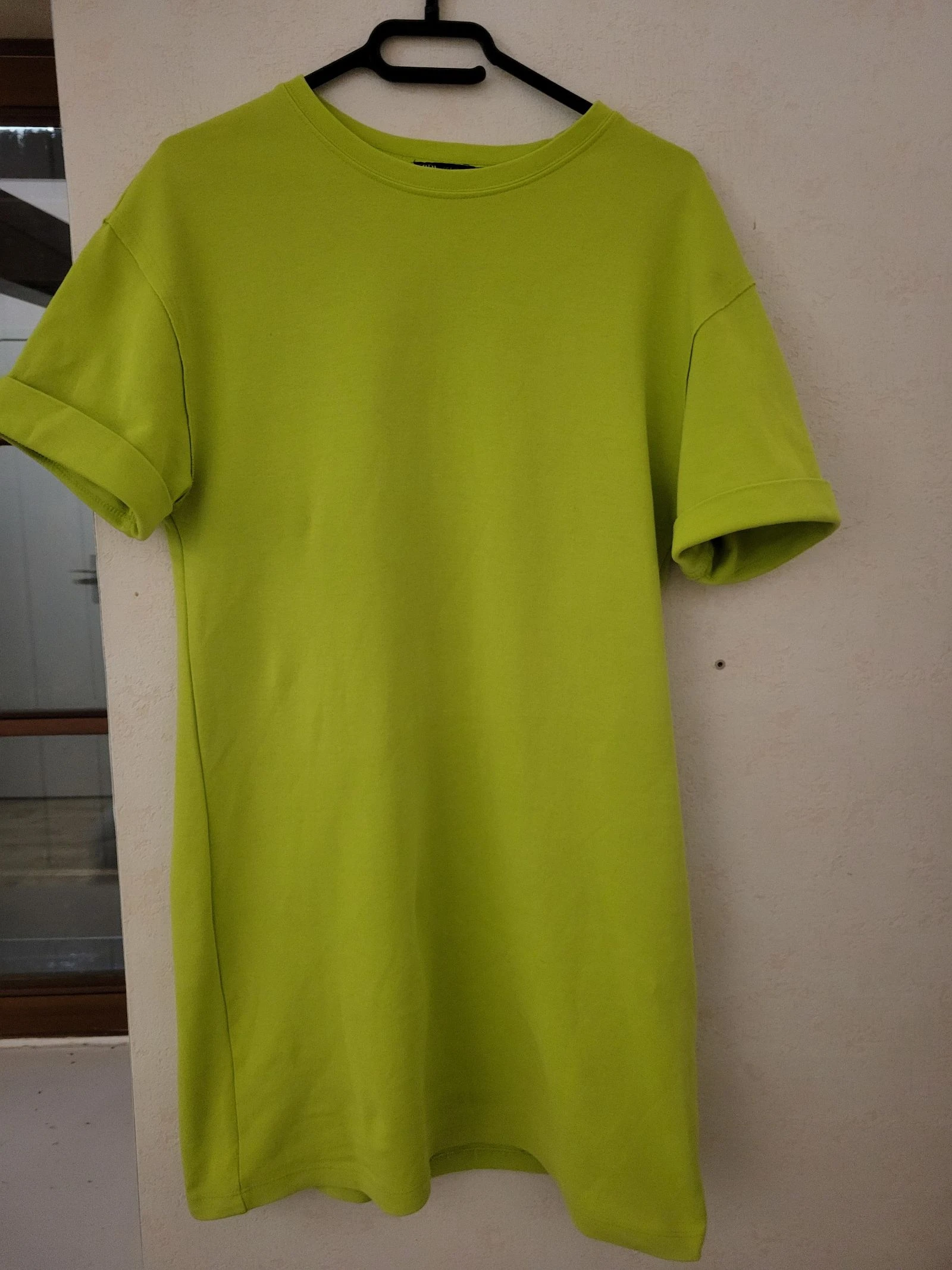 Vestido T-shirt verde limão zara t s-m-l – photo 2